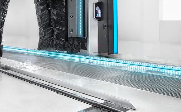 Lumière disponible sur le portique de lavage Alpha